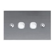 SW2/SS/WH - 316 Stainless Steel 2 Gang 16 Amp Switch