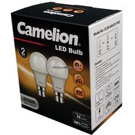 CAMELION LED LIGHT GLOBE 9W 240V BAYONET 2PK - WARM 2700K