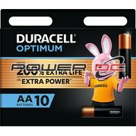DURACELL OPTIMUM ALKALINE AA 10 PACK