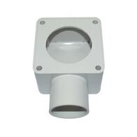 Draw Box Square with Hole PVC 40mm Grey