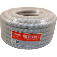 Tripac Medium Duty PVC Corrugated Conduit Grey 32mm X 25m