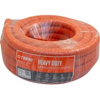 Tripac Heavy Duty PVC Corrugated Conduit Orange 32mm X 10m