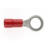 PRE-INSULATED RING TERMINAL (0.5-1.6MM CABLE) RED 6MM STUD DOUBLE GRIP