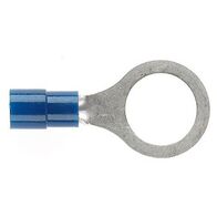 PRE-INSULATED RING TERMINAL (1.0-2.6MM CABLE) BLUE 10MM STUD DOUBLE GRIP