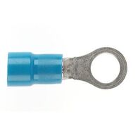 PRE-INSULATED RING TERMINAL (1.0-2.6MM CABLE) BLUE 5MM STUD DOUBLE GRIP