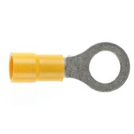 PRE-INSULATED RING TERMINAL (2.5-6.0MM CABLE) YELLOW 8MM STUD DOUBLE GRIP
