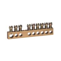 20 Way Screw Terminal Block | 157mm Length | 100A Max | Brass & Zinc by Legrand