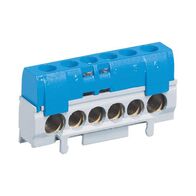 6 Way IP2X Terminal Block | 100A Max | Blue Cover | 400V by Legrand