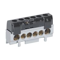 6 Way Terminal Block | IP2X Rated | 100A Max | Black Cover by Legrand
