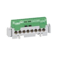 9 Way Terminal Block | IP2X Protection | Green Cover | Mounted Support by Legrand