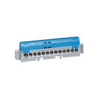 17 Way IP2X Terminal Block | 400V 100A | Blue Cover | Rail Mount by Legrand