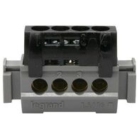 4 Way Terminal Block | IP2X Rated | Black Cover | 100A Max by Legrand