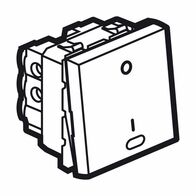 Rocker Switch 2-Way Double Pole | 20A 250V | Red LED Indicator | White Finish by Legrand