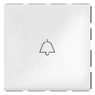 Push Button Switch 1-Way 6A | Bell Symbol | 2 Module White by Legrand