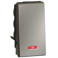 2 Way Rocker Switch 20A 250V | LED Indicator | Magnesium Finish by Legrand