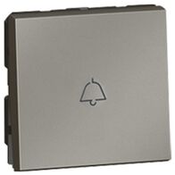 Push Button Switch 1-Way 6A | Bell Symbol | Magnesium Finish by Legrand