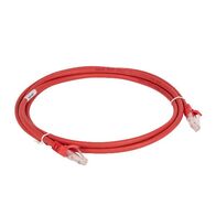 Cat6A U/UTP RJ45 Patch Cord 2m | 10 Gbps | Red by Legrand