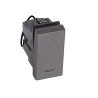 2 Way Rocker Switch with LED | 16A 250V | Magnesium Finish by Legrand