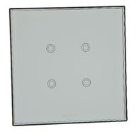 KNX Touch Control Mechanism | 4-Button | White Glass Plate | Flush Mount by Legrand
