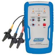 Dead Motor and Phase Rotation Meter | 2-400Hz Frequency Range | Non-Contact LED Indication | Durable Rubber Housing by Majortech
