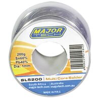 Multi Core Solder 1.0mm | 60% Tin & 40% Lead | Rosin Core | 200g by Majortech