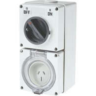 combination switched socket outlet 10A 3 flat pins