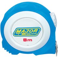 8m Tape Measure | Class I Accuracy | Rubberized Grip & Magnetic Tip | 25mm Width by Majortech