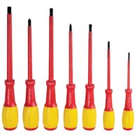 Insulated Screwdriver Set | 1000V AC/1500V DC | 7-Piece with Ergonomic Handles | Chrome Vanadium Steel by Majortech