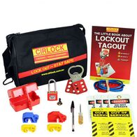 W-1 Water Labels Lockout Kit | Universal Lockout Devices | Stainless Steel Hasp & Safety Padlock | Cirlock