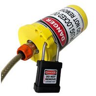 Padlock Lockout Station | High Impact Plastic | 3 Padlock Holes | Cable Lockout | Yellow by Cirlock