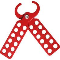 Stainless Steel Lockout Hasp | 12 Padlock Holes | Durable 2mm Thickness | Red Powder Coated by Cirlock