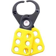 Hi Vis Scissor Lockout Hasp | Hardened Steel | 6 Padlock Holes | 38mm or 25mm Jaws | Cirlock