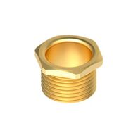 25mm Male Brass Bush | Durable Brass Construction | Short Design | Standard Pipe Connection by Tradepro Australia Pty Ltd