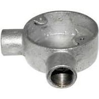 50mm 2-Way Angled Junction Box | Durable Galvanised Steel | Flexible Conduit Routing by Tradepro Australia Pty Ltd