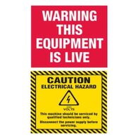 Danger Electrical Hazard Label | Clear Warning | Durable Adhesive | Pack of 5 by Tradepro Australia