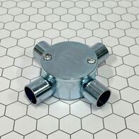 20mm 4 Way Push On Junction Box | Durable Plastic | Non-Threaded Design | Easy Installation by Tradepro Australia Pty Ltd