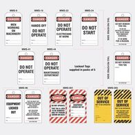Lockout Tag | Durable Plastic | High Visibility Red & White | Safety Compliance by Tradepro Australia Pty Ltd