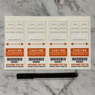 NSW Test Tag Self Laminating | Security Flap | Bright Orange Color | Complies with NSW Standards by Tradepro Australia Pty Ltd