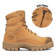 150mm Wheat Zip Sided Boot | Composite Toe | Water Resistant Nubuck | Quick Release Zipper | by Oliver
