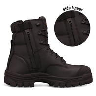 150mm Black Zip Sided Boot | Composite Toe & Water Resistant | Quick Release Zipper by Oliver