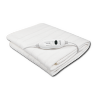 Electric Blanket Single Fitted | 3 Heat Settings | Overheat Protection & Detachable Controller | White by GAF
