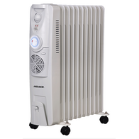 Oil Heater 2400W 11 Fin with Fan & Timer | Durable Enamel Finish | 24-Hour Programmable by GAF