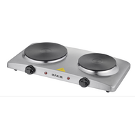 Portable Electric Cooktop | 2400 Watts Total Power | Thermostat Control & Stainless Steel Finish by GAF