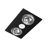 Bathroom Heater with LED Downlight | 2 x 275W Heat Globes | 8W LED Light | IPX2 Rated by GAF