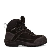 Black Lace Up Ankle Jogger | Water Resistant Leather | Steel Toe Cap | Slip Resistant Sole | by Oliver