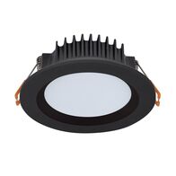 BOOST-10 Round 10W Recessed Dimmable Led Tricolour IP54 downlight - Black