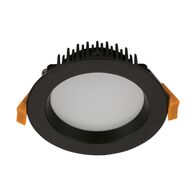 DECO-13 Round 13W Dimmable LED Tricolour IP44 Downlight - Black