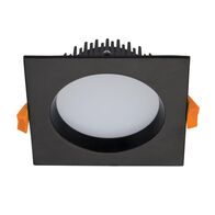 DECO-13 Square 13W Dimmable LED Tricolour IP44 Downlight - Black