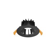 EXPO-10 10W Low Glare Recessed LED Tricolour IP44 Downlight - Black