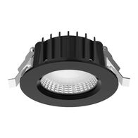 NEO-PRO Round 13W Recessed Dimmable LED Tricolour IP65 Downlight - Black